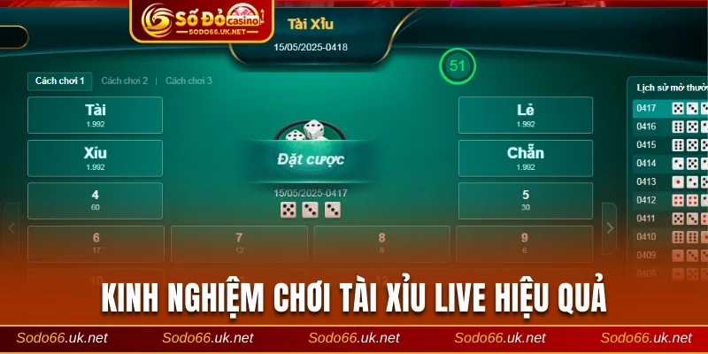 Chia sẻ kinh nghiệm chơi Sicbo live hay của chuyên gia